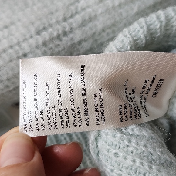 Free People Gray Blue Ivory Crewneck Sweater, Size S - Picture 8 of 9